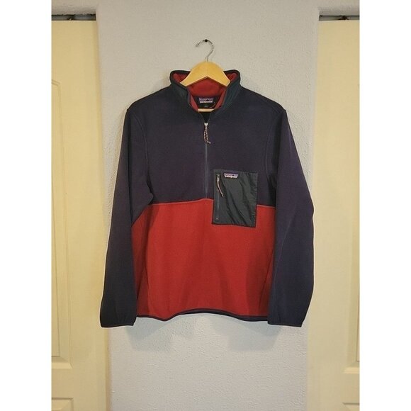 Patagonia Vintage Fleece Medium Quarter Zip Pullover Retro Outdoor Jacket - Picture 1 of 7